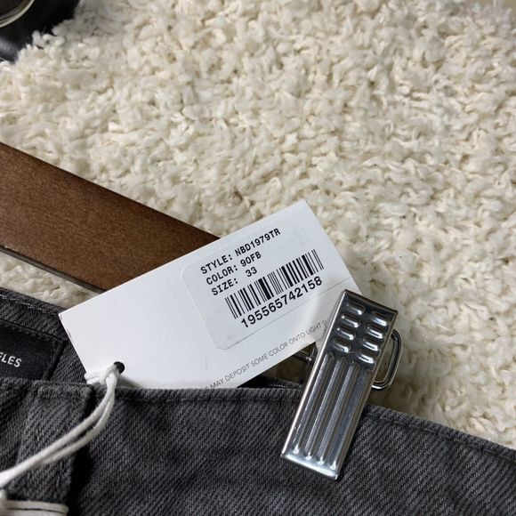 AG Adriano Goldschmied NWT Gray Alexxis Straight High-Rise Jeans Women’s Size 33 - Picture 4 of 8